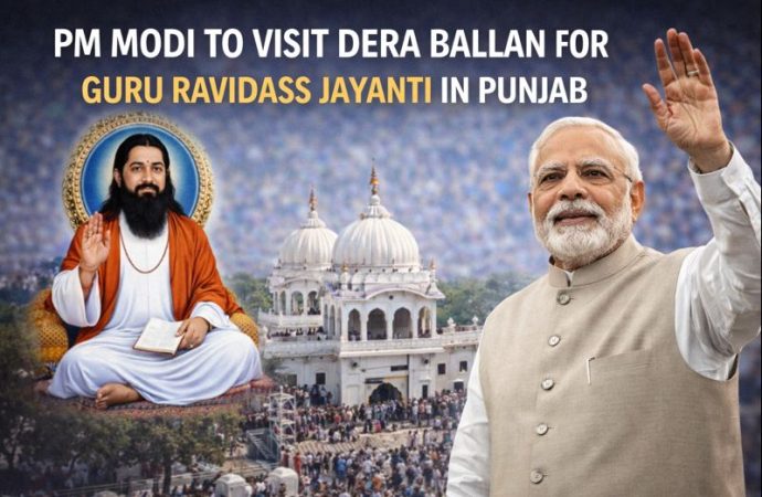 PM Modi will visit Dera Ballan on Guru Ravidass Jayanti, boosting celebrations and community engagement.